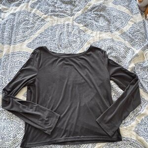H&M Charcoal Long Sleeve Top